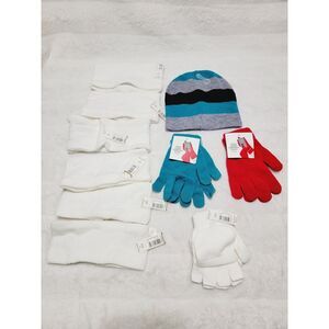 Holiday Outdoor Ski Warm Set Beanie Hat / Gloves Touch Screen, Head Bands Fleece